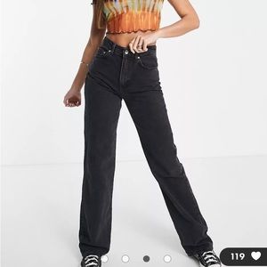 Stradivarius Tall 90s Dad jeans in black size 6